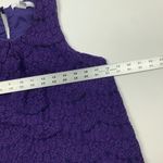 Fourteenth Place  Womens Lace Top Purple Size M Sleeveless Crew Neck Pullover Photo 7
