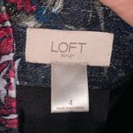 Loft floral tapestry pleated business casual size 4 skirt Photo 1