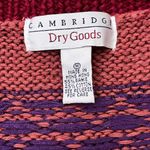 Vtg Cambridge Dry Goods Sweater Vest Sleeveless Knit Peacock Elephant M Medium Pink Photo 4