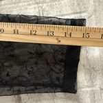 Women's Red Black Floral Mesh Ruffled Crewneck Witchcore Lace Top No Sz Size undefined Photo 5