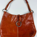 Micro Firenze Leather Hobo Bag Designer Ring Accent‎ Shoulder Bag Brown Photo 0
