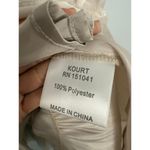 kourt Calypso Tiered Smocked Cream Elegant Casual Shine Midi Dress Medium Photo 6