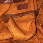 MCM Visetos Cognac Leather Monogram Bucket Tote Crossbody Shoulder Bag Near Mint Photo 13