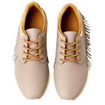 ESSEutESSE Taupe Fringe Sneakers | Size EU 39 Made in Italy | Luxury Boho EUC Tan Photo 0