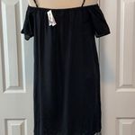 Old Navy XS // NWT black embroidered off the shoulder shift dress Photo 5