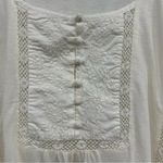 American Eagle  outfitters boho crochet oversized eyelet blouse size large Photo 2