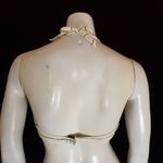 Roxy  Cream & Black Striped Halter Bikini Top (M) Photo 3