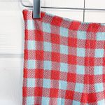 Staud Avalanche Blue Gingham Plaid Knit Pants Photo 1