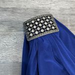 CHAPS NWT Blue One Shoulder Full Length Formal Gown Maxi Dress J33 Photo 1