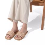 Dream Paris Dream Pairs NEW Square Open Toe Woven Slide Sandals Photo 5