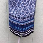 Cato Blue & White Scarf Print Sleeveless Top L Photo 12