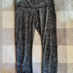 Lululemon Wunder Under Pant Crop Stripe Play Slate Sz 6 Tropical Print Leggings Photo 6