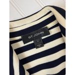 St. John  Striped Navy & White Wool Blend Blazer Career Corporate Corpcore Size 8 Photo 4