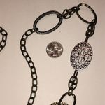 Premier Designs Elegant Brass Tone Aged Metal Silver Tone Chunky Boho Necklace Photo 4