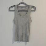 ZARA  Silver Metallic Knit Tank Photo 1
