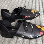 Nine West  Black and Yellow Floral Flats Photo 9
