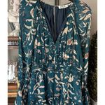 Amur Rhea Silk Maxi Dress Teal Womens Size 10 Blue Photo 3