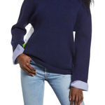English Factory  Colorblocked Layered Look Sweater SMALL Photo 0