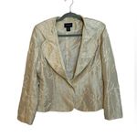 Nabi Floral Embroidered Formal Jacket Tan Size L Photo 0