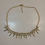 Rebecca Minkoff  Gold Fringe Pearl Charm Necklace Photo 0