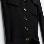 ZARA Black Long Knit Dress with Pockets Photo 9