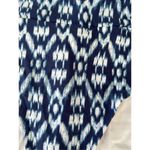 NWOT navy and whit ikat high waisted bikini bottom Size XL Blue Photo 2