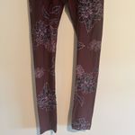 The Upside Leggings Floral Print Maroon US 6 Drawstring Stretch Anthropologie Blue Photo 3