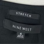 Nine West  Front Zip Sheath Dress Black Stretch Twill Cap Sleeve Size‎ 4 Photo 8