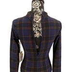 Good American Nwt Plaid Long Sleeve Shirt High Neck Cutout Design Photo 10