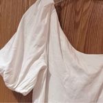 Antonio Melani Lindy Asymmetric One Shoulder Linen Midi Sheath Dress Ivory Sz 4 Photo 7