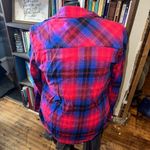 Gap pink & blue flannel cozy XS plaid tartan button down shirt Photo 1