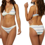O'Neill NWT Womens Lowtide Rockley Striped Cheeky Bikini Swim Bottoms Size XL Photo 0