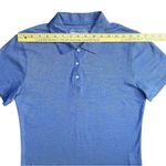 Cutter and Buck Womens Polo Shirt Medium Blue Striped Moisture Wicking DryTec Golf Photo 11