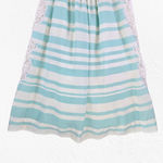 Moulinette Soeurs Blue White Striped Lace Inset Fit & Flare Midi Dress Size 6 Photo 5