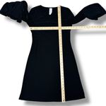 MSK Chiffon Bell Sleeve Jersey Sheath Dress Black Small Gothic Bewitched Boho Photo 9