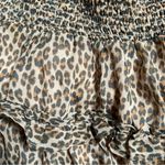 Urban Outfitters  Leopard Print Jessa Chiffon Smocked Ruffle Mini Skirt Medium Photo 2