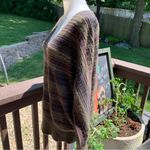 RALPH LAUREN Black Label Womens Sweater Top Striped Sz M 100% Cashmere V Neck Green Size M Photo 2