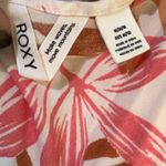 Roxy Tropical Sea Floral Tiered Flutter Mini Babydoll Dress Swim Coverup Medium Photo 7