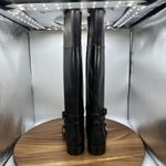 Michael Kors Preston Two Tone Leather Riding Boots Black Brown Women's 5.5M Photo 1