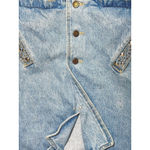 Vintage YES Clothing Studded Denim Jacket Women’s Small Western USA Oversized Blue Photo 4