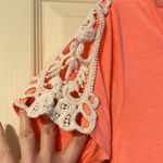 Vanity Short Sleeve Tee with Crochet Detail Medium Photo 3