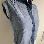 True Religion chambray size medium sleeveless button-up blouse Photo 1