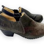 Fly London  Gray Suede Low Boot Size‎ 40 EU Sawtooth Sole Bootie Shoe Slip On 9.5 Photo 0