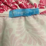 J. McLaughlin  Pink and White Leaf Print Durham Ruffle Neck Sleeveless Top Photo 5