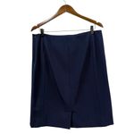 MM.Lafeur Navy Blue Straight Skirt Classic Work Office Career Wear Size 12 Photo 3