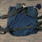 Kipling Women Vintage  small navy and light brown backpack  monkey still attached Photo 4