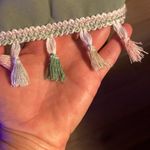 SheIn Sage Green Cape with Pastel Tassel Trim Photo 3