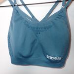 Gymshark Bra Top Womens Energy Seamless Strappy Laser Cut Workout Stone Blue Photo 2