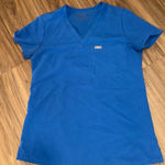 FIGS Catarina Technical Collection XXS Scrub Top Women's Royal Blue Medical Photo 0