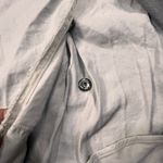 Free People  Women Gray Drippy Linen Asymmetrical Snap Hoodie Jacket Small Photo 3